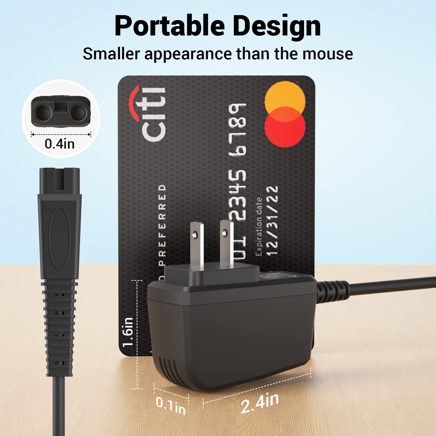 5V AC Replacement Charger for Andis Shaver - Compatible with 17150, 17165, TS-1 & TS-2 Foil Shavers - Perfect for Home, Travel & Salon Use