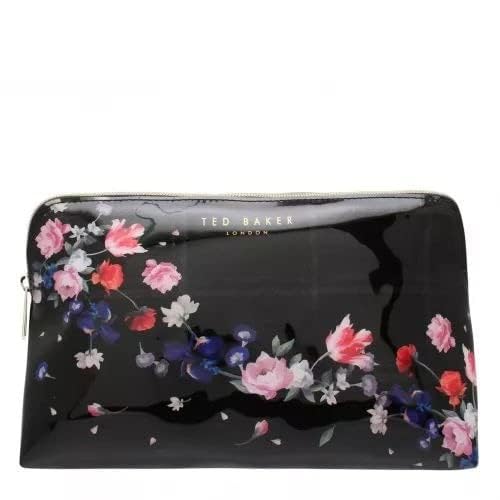 Ted Baker London Emiy Sandalwood Wash Toiletry Bag - Black Travel Cosmetic Organizer for Men & Women, Perfect for Gym, Vacation & Business Trips