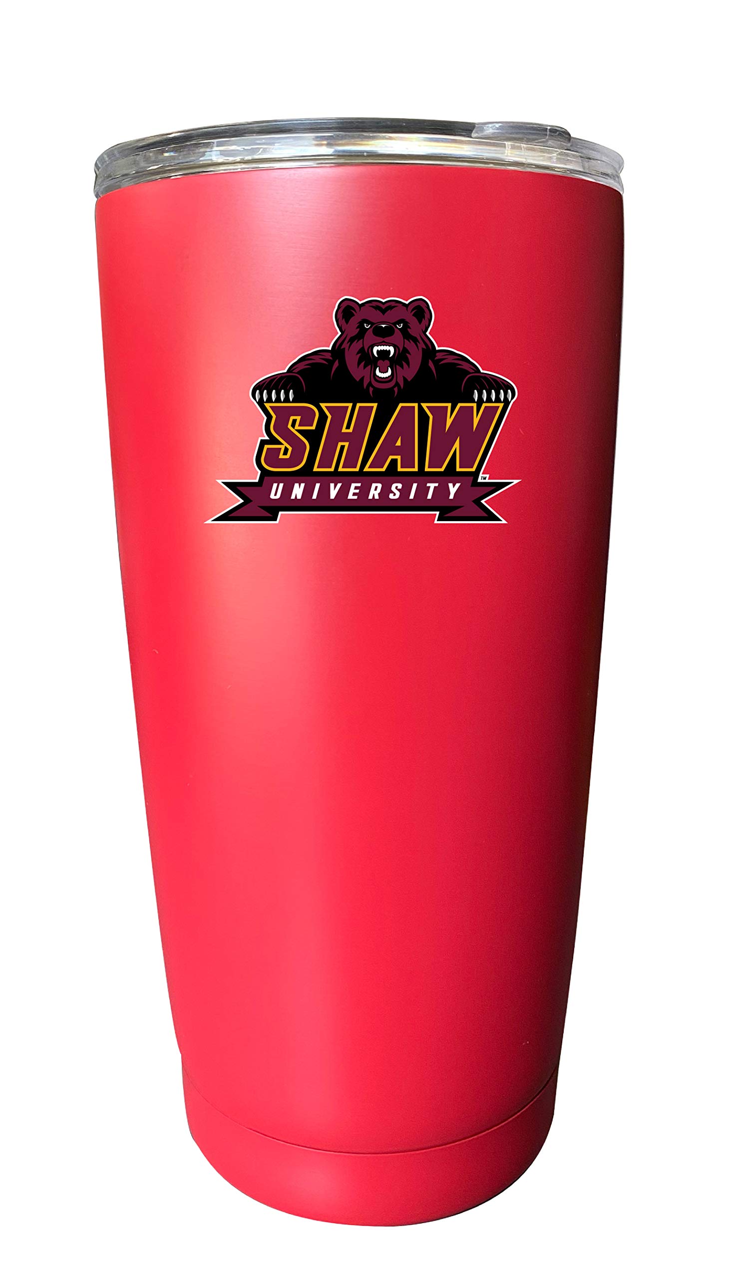 Shaw University Bears 16oz Insulated Stainless Steel Tumbler with Lid - Officially Licensed College Drinkware for Hot & Cold Beverages - Perfect for School, Work, Travel and Game Day
