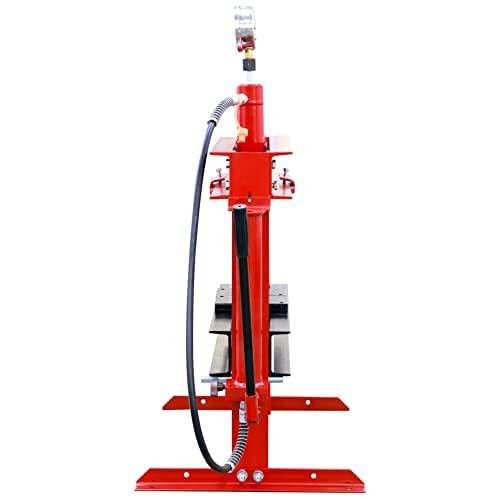 12 Ton (24,000 lb) Capacity Torin ATY12001B-1 H-Shape Hydraulic Bench Press with Stamping Plates - Heavy Duty Garage & Shop Tool for Metalworking, Automotive Repair, and DIY Projects (Red)