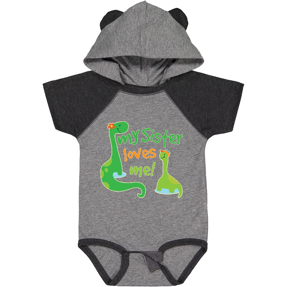 Inktastic My Sister Loves Me Baby Boy Bodysuit - Cute Matching Outfit for Siblings, Newborn & Infant Clothing Gift - Perfect for Family Photos, Birthdays & Special Occasions