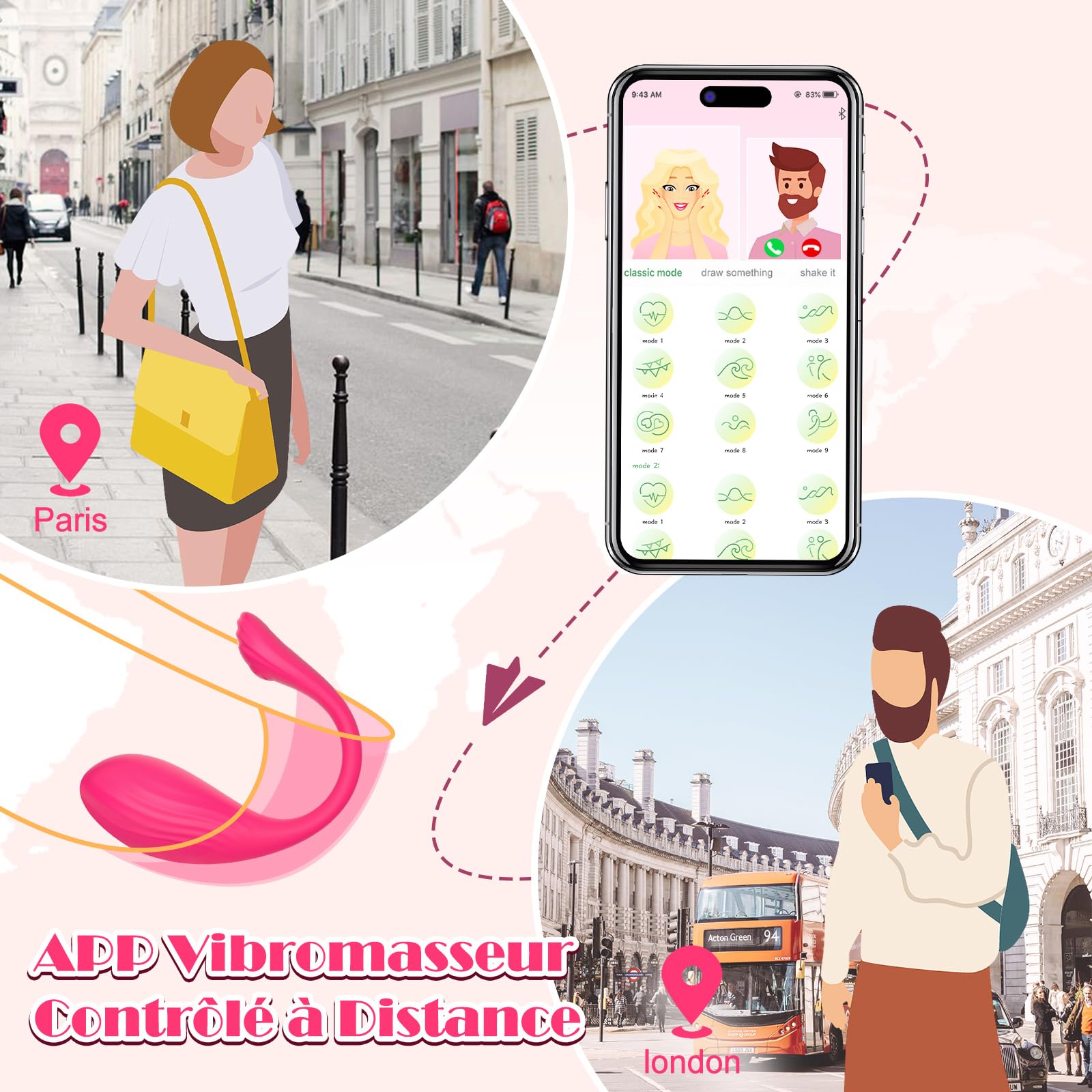 Remote Control Vibrating Egg for Women - APP Controlled Bullet Vibrator, Clitoral & G-Spot Stimulator, Rechargeable Waterproof Sex Toy for Couples - Perfect for Long Distance Play & Romantic Nights
