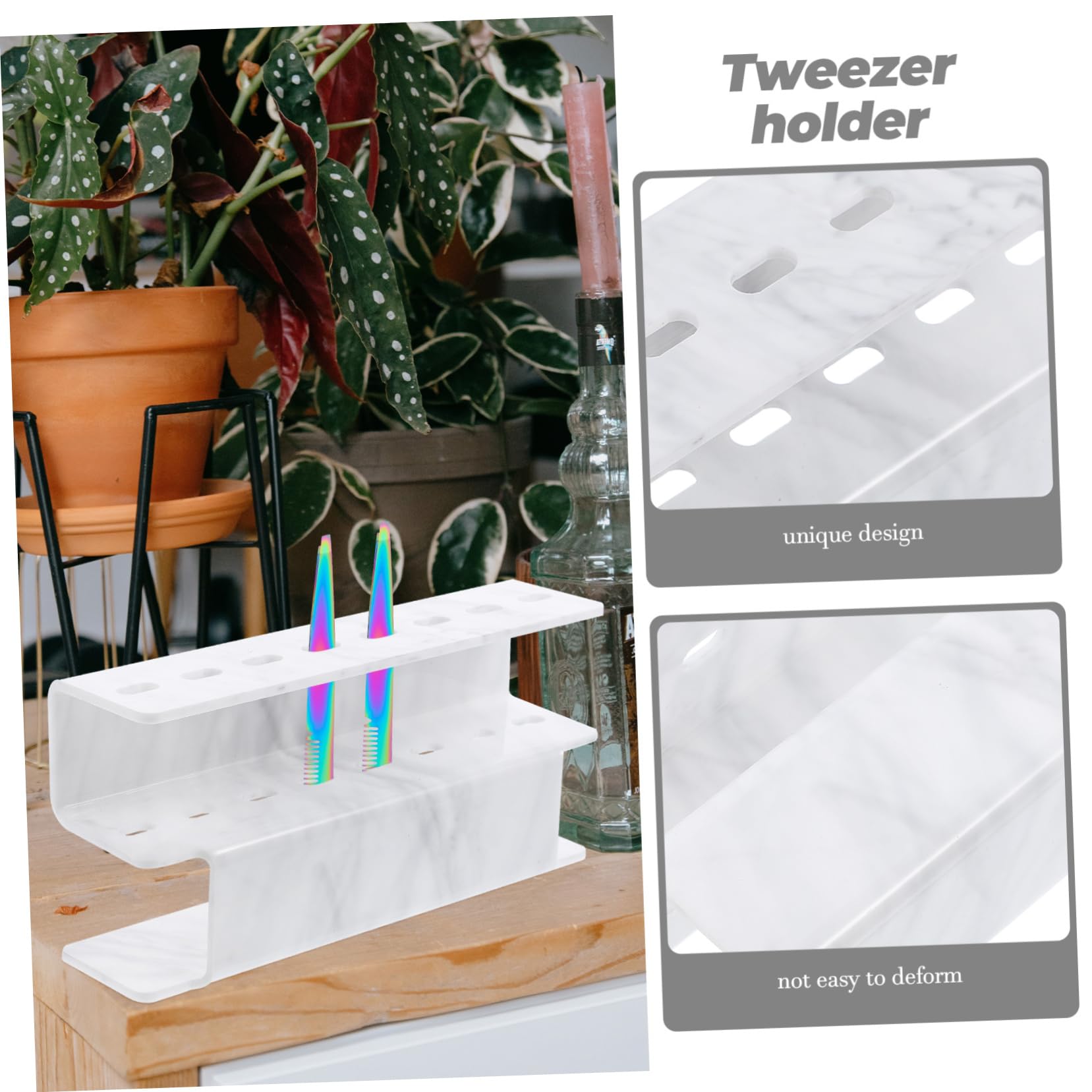 PRETYZOOM Professional Heated Eyelash Curler & Diamond Art Tweezers Set - Lash Extension Kit with Acrylic Stand for Makeup Artists, Perfect for Salon, Home Use & Travel Beauty Essentials