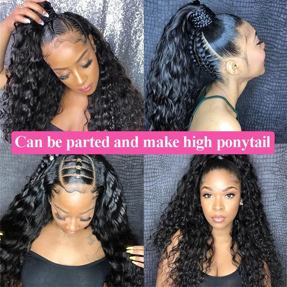 360 Lace Front Wigs Human Hair - Pre Plucked Kinky Curly Virgin Brazilian Hair Wig 180% Density for Black Women (22 Inch, Pack of 1) | Natural Look for Daily Wear, Parties & Special Occasions