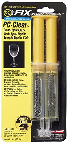 PC Products PC-Clear Epoxy Adhesive Liquid - 1oz Double Syringe (12-Pack) - Strong Clear Bonding Glue for Plastic, Metal & Wood - Perfect for DIY Crafts, Home Repairs & Industrial Use