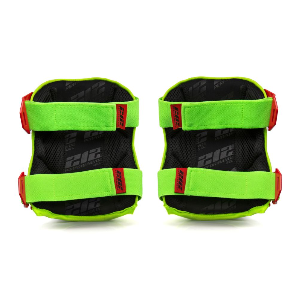 212 Performance GKP 88 Breathable Mesh Gel Core Foam Knee Pads with High Visibility Straps - Green - Perfect for Construction, Gardening & Sports Protection