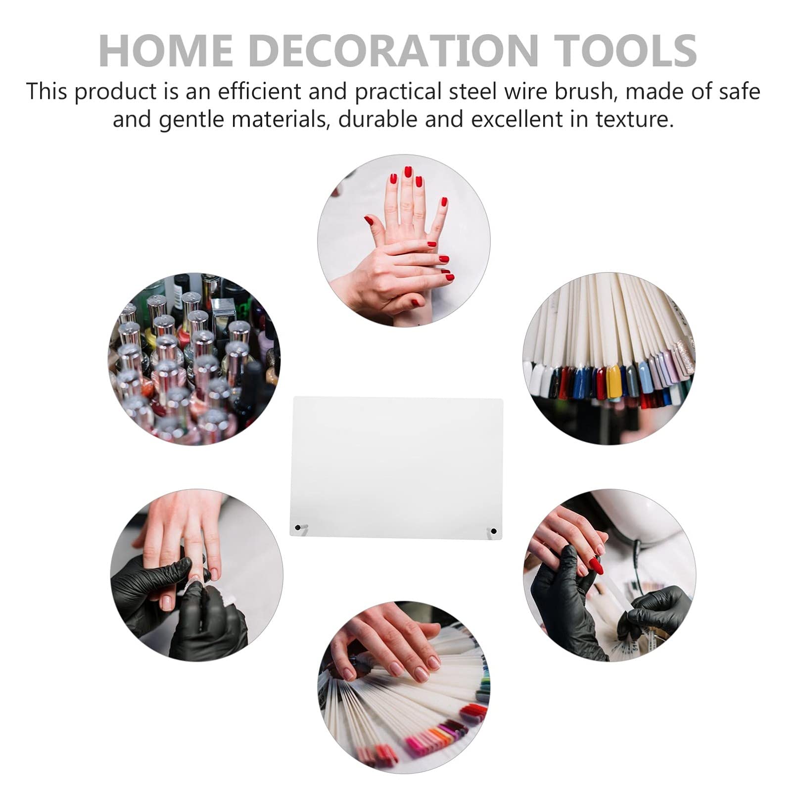 1 Set Acrylic Nail Display Board - Transparent Nail Color Stand with Stainless Steel Bracket for Salon & Nail Art Supplies - Perfect for Nail Polish Showcase, Salon Display, and Nail Art Sample Organization