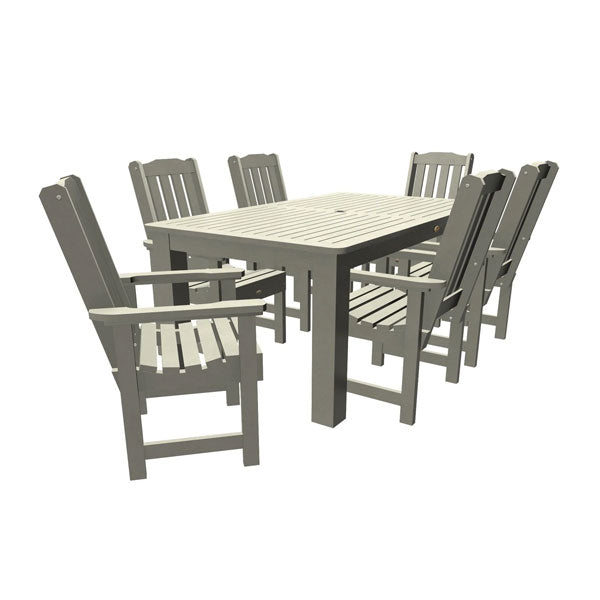 Lehigh 7-Piece Rectangular Outdoor Dining Set - Patio Furniture for Garden, Backyard, Poolside & BBQ Gatherings