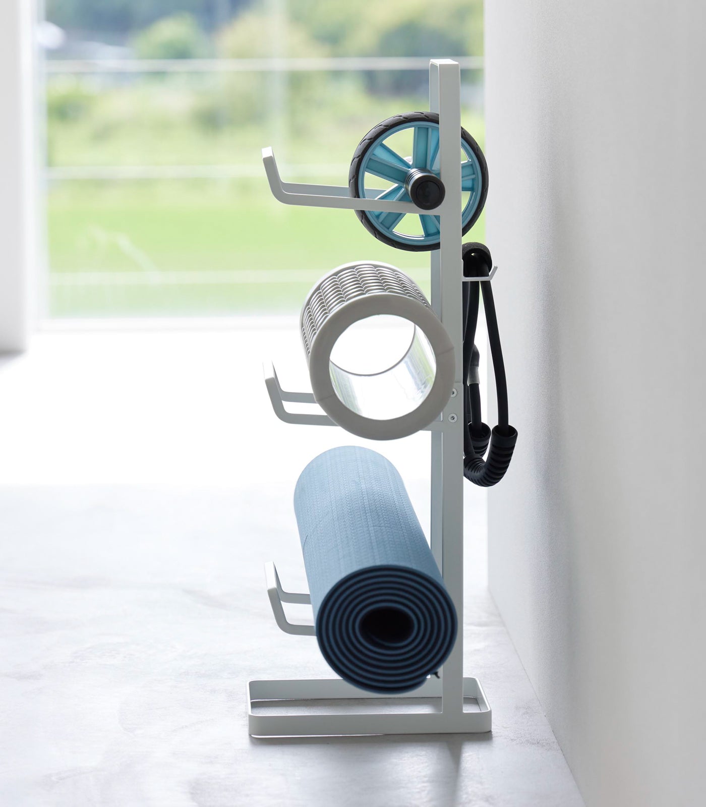 Steel Fitness Equipment Storage Rack - Heavy Duty Gym Gear Organizer for Home & Commercial Use | Perfect for Dumbbells, Kettlebells & Yoga Mats