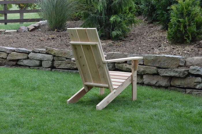 Modern Adirondack Chair - Contemporary Outdoor Lounge Chair with Weather-Resistant Wood - Perfect for Patio, Garden, Poolside & Backyard Relaxation