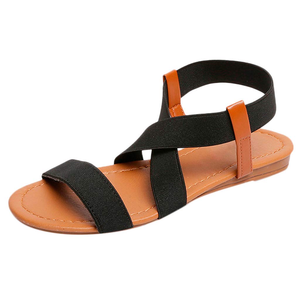 Women's Low Heel Peep-Toe Cross Strap Sandals - Non-Skid Beach Shoes for Summer Walking & Vacation Outfits | Perfect for Poolside, Seaside & Casual Wear
