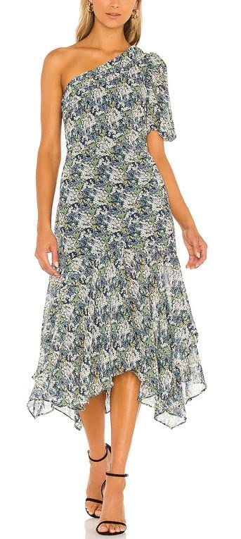 ASTR the Label Women's Santorini Dress - Flowy Summer Maxi Dress with Floral Print, Perfect for Beach Vacations & Date Nights