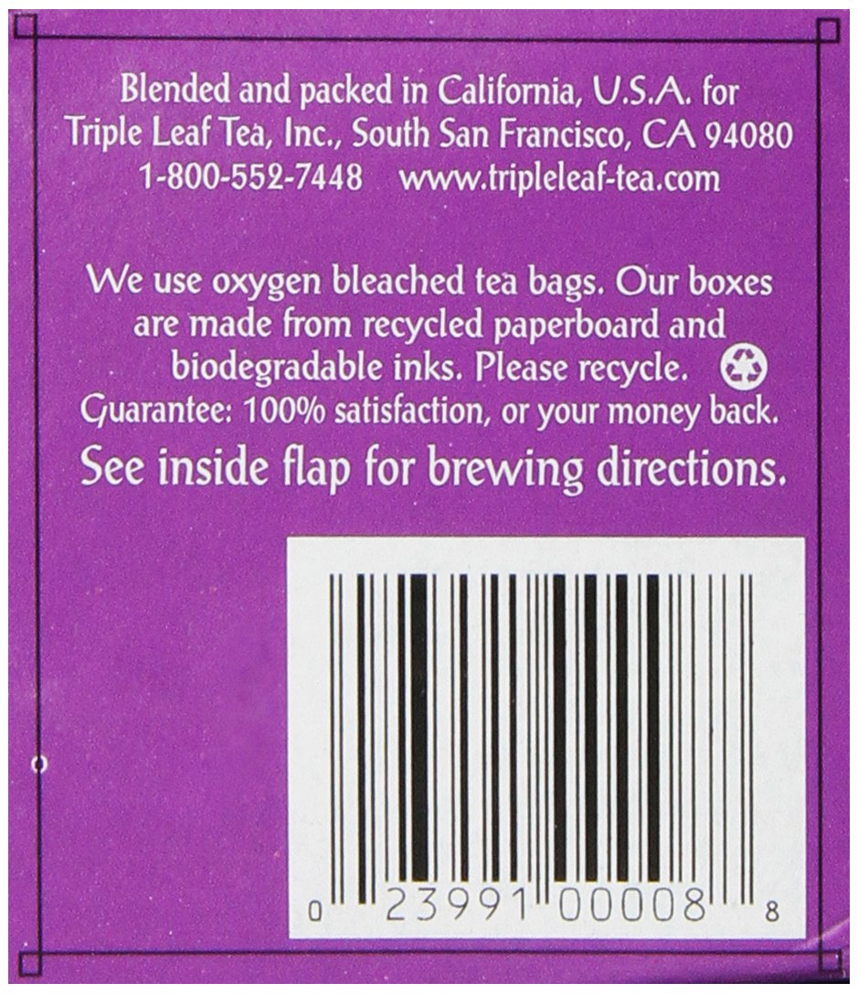 Triple Leaf Herbal Tea Bags for Lowering Blood Pressure - 20 Count - Natural Stress Relief & Heart Health Support - Perfect for Morning Routine or Evening Relaxation