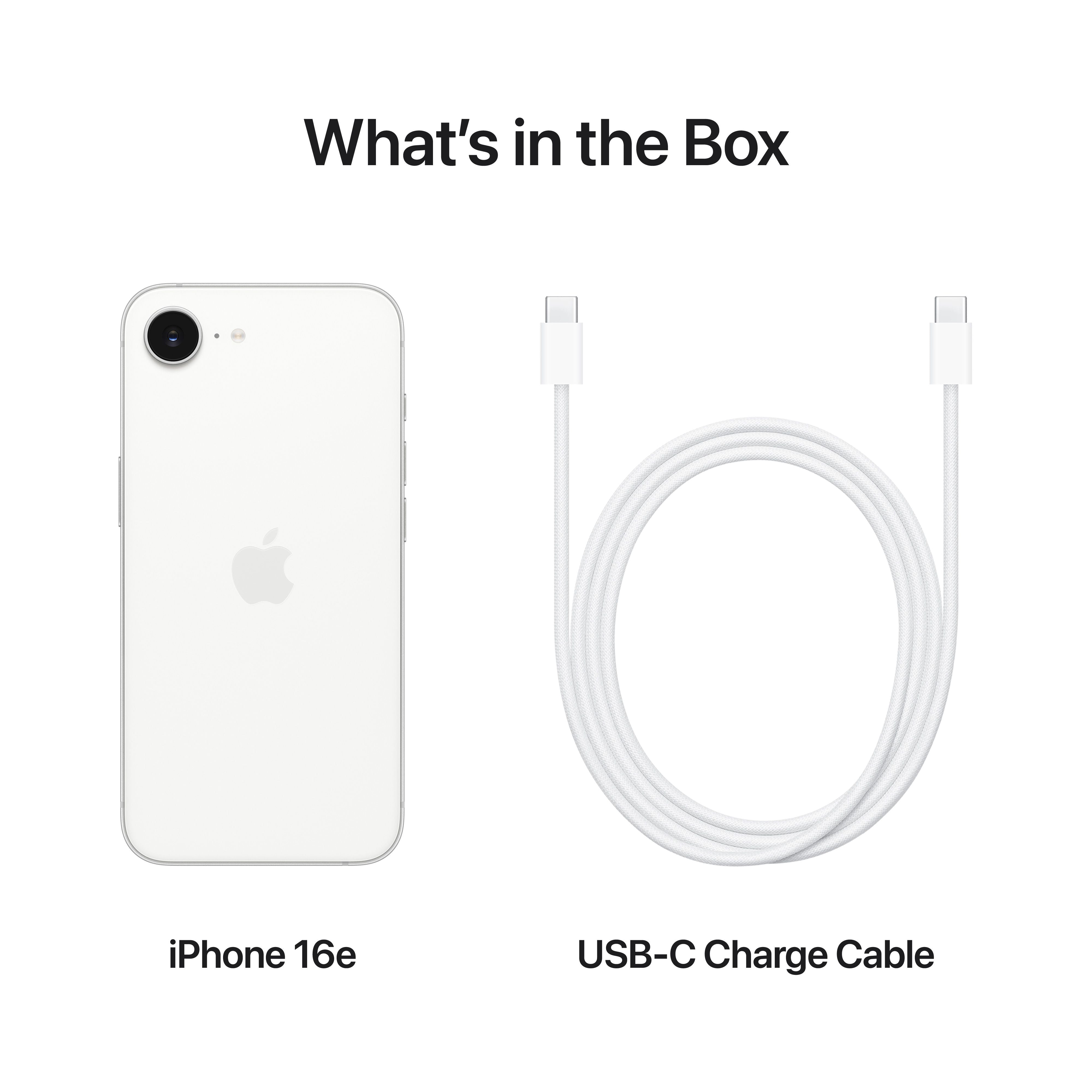 iPhone 16e 512GB Unlocked Smartphone in White - Perfect for Work, Travel & Entertainment