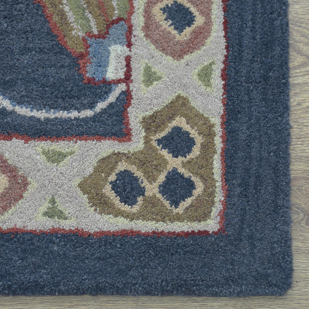 Baluchi Hand Tufted Rug - Authentic Afghan Wool Carpet for Living Room & Bedroom Decor - Perfect for Boho, Traditional & Modern Home Style