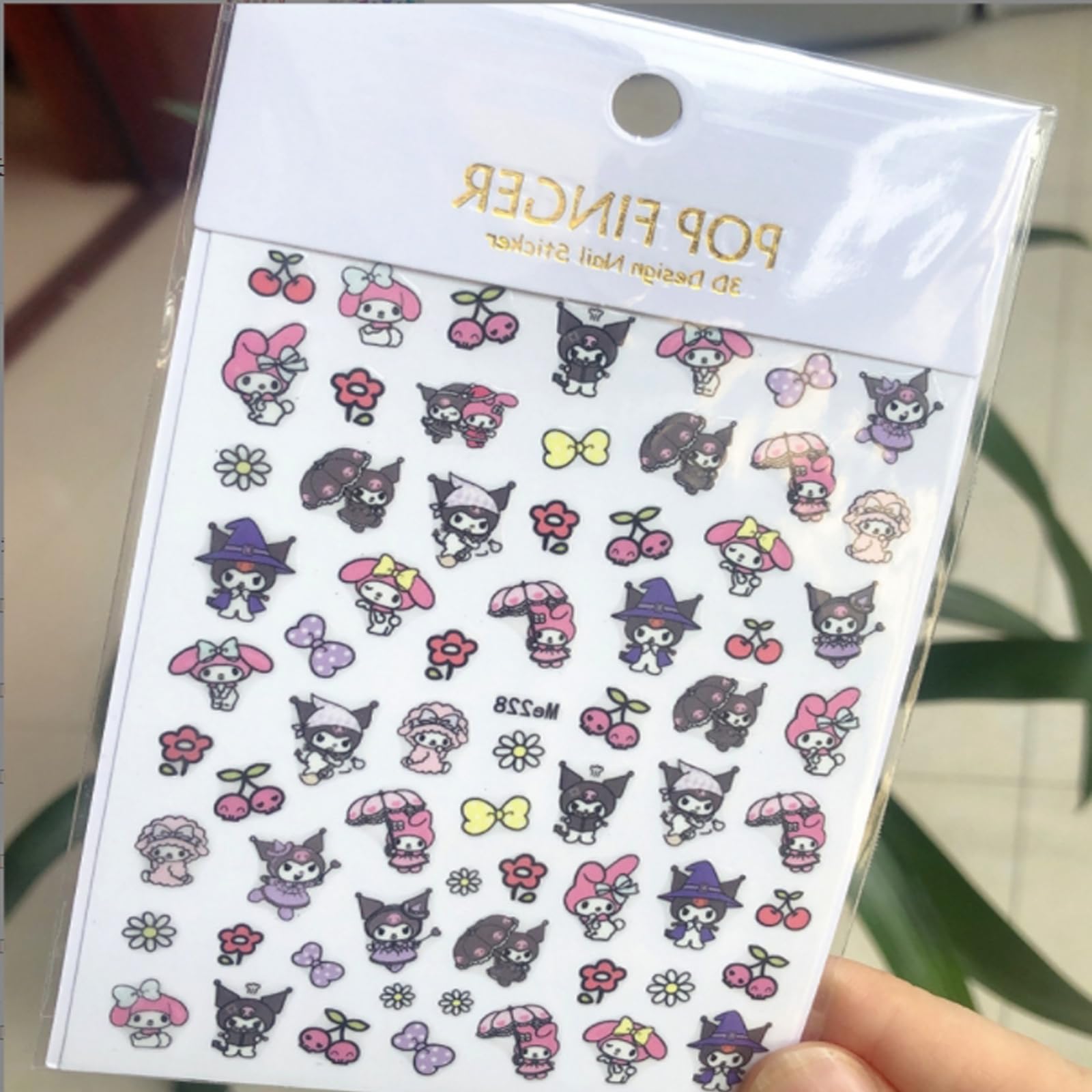 2pcs Cute Kawaii Cat Nail Stickers for Women & Girls - 3D Nail Art Decals for Kids, Toddlers - Perfect for Birthday Party Favors, Gifts & DIY Nail Design - Great for Home, School, Parties & Special Occasions