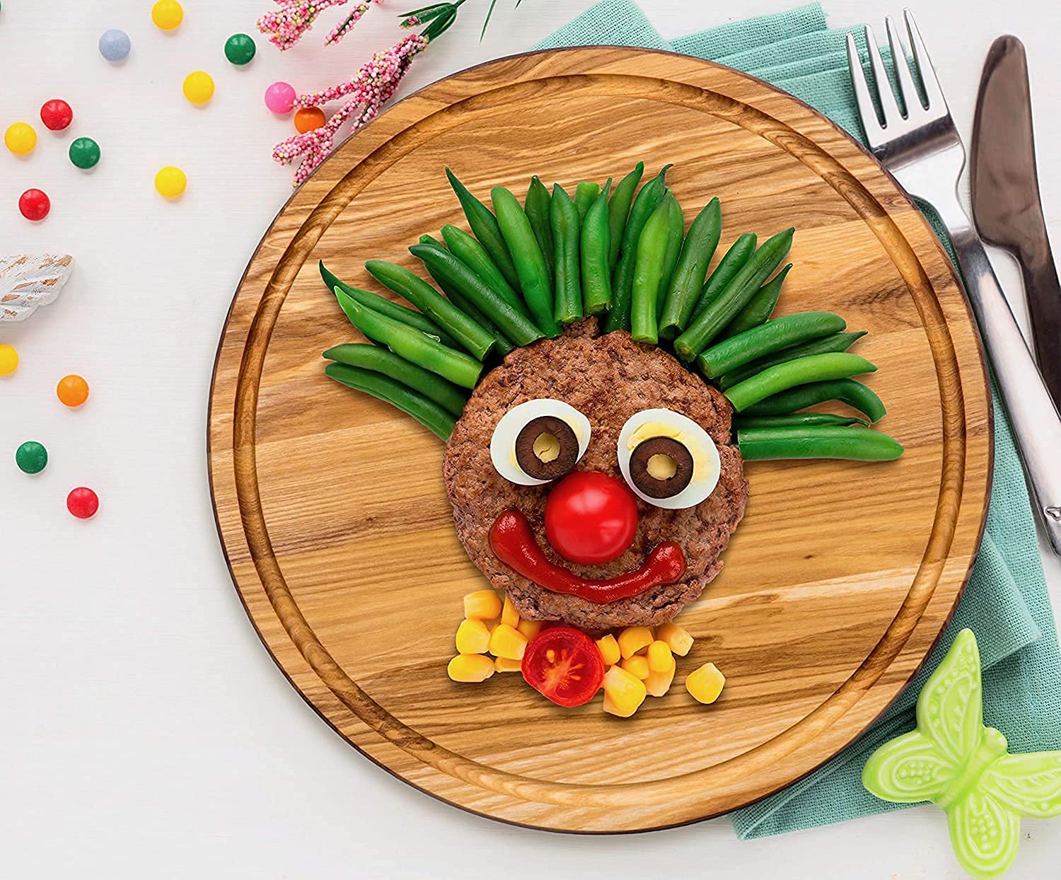 Pink Round Wooden Chopping Board for Kitchen - Durable Cutting Board for Vegetables, Fruits, Pizza & Serving - Perfect for Food Prep, Charcuterie & Entertaining