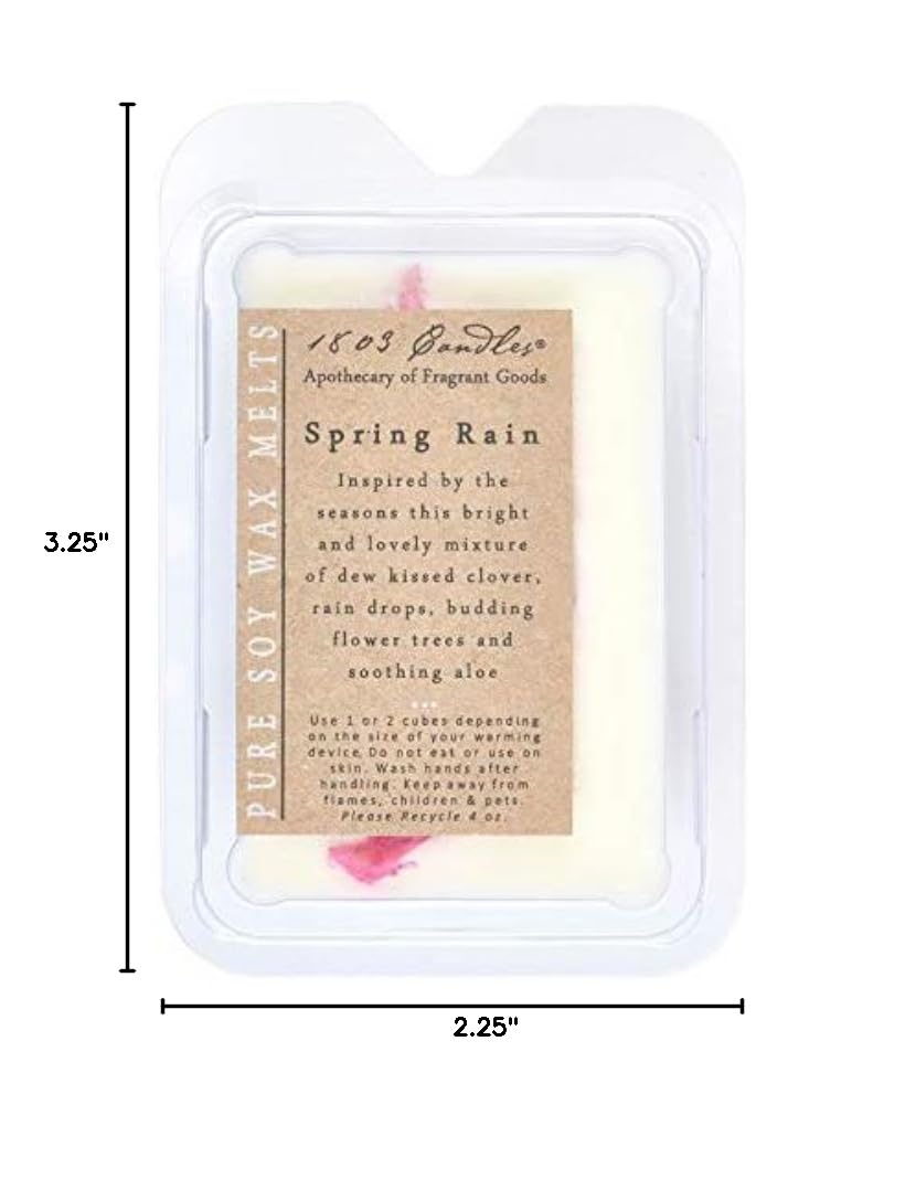 1803 Premium Scented Candles - Spring Rain Fragrance Wax Melts for Home & Office Aromatherapy | Relaxing Ambiance for Spa Nights, Romantic Dinners & Stress Relief