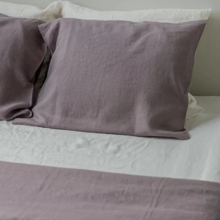 Premium 100% Linen Pillowcase in Dusty Lavender - Soft & Breathable Bedding for Better Sleep - Perfect for Home, Hotel, or Spa Use