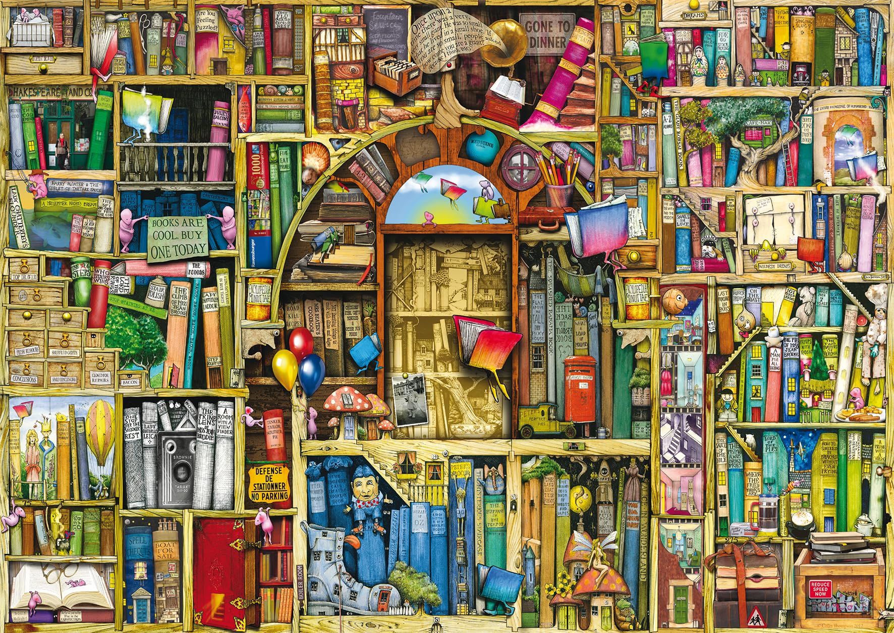 Ravensburger 1000-Piece Puzzle - Strange Library, Adult Jigsaw Puzzles for Framing, Challenging Brain Teaser for Relaxation & Stress Relief - Perfect for Family Game Night & Home Decor
