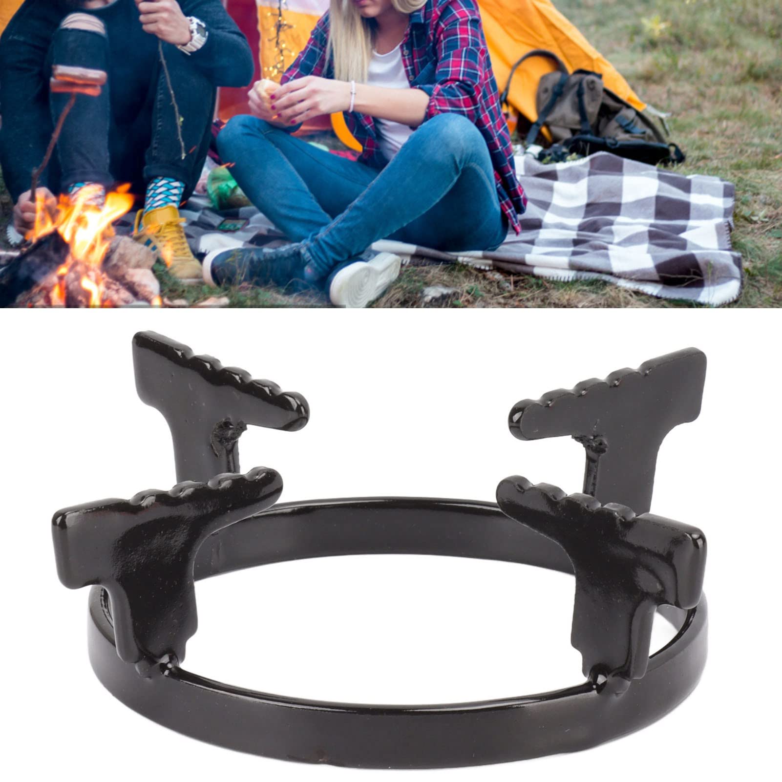 Cast Iron Wok Rack for Gas Stove - Heavy Duty Wok Ring & Stand for Stir Frying, Deep Frying & Asian Cooking - Perfect for Home Kitchen & Restaurant Use