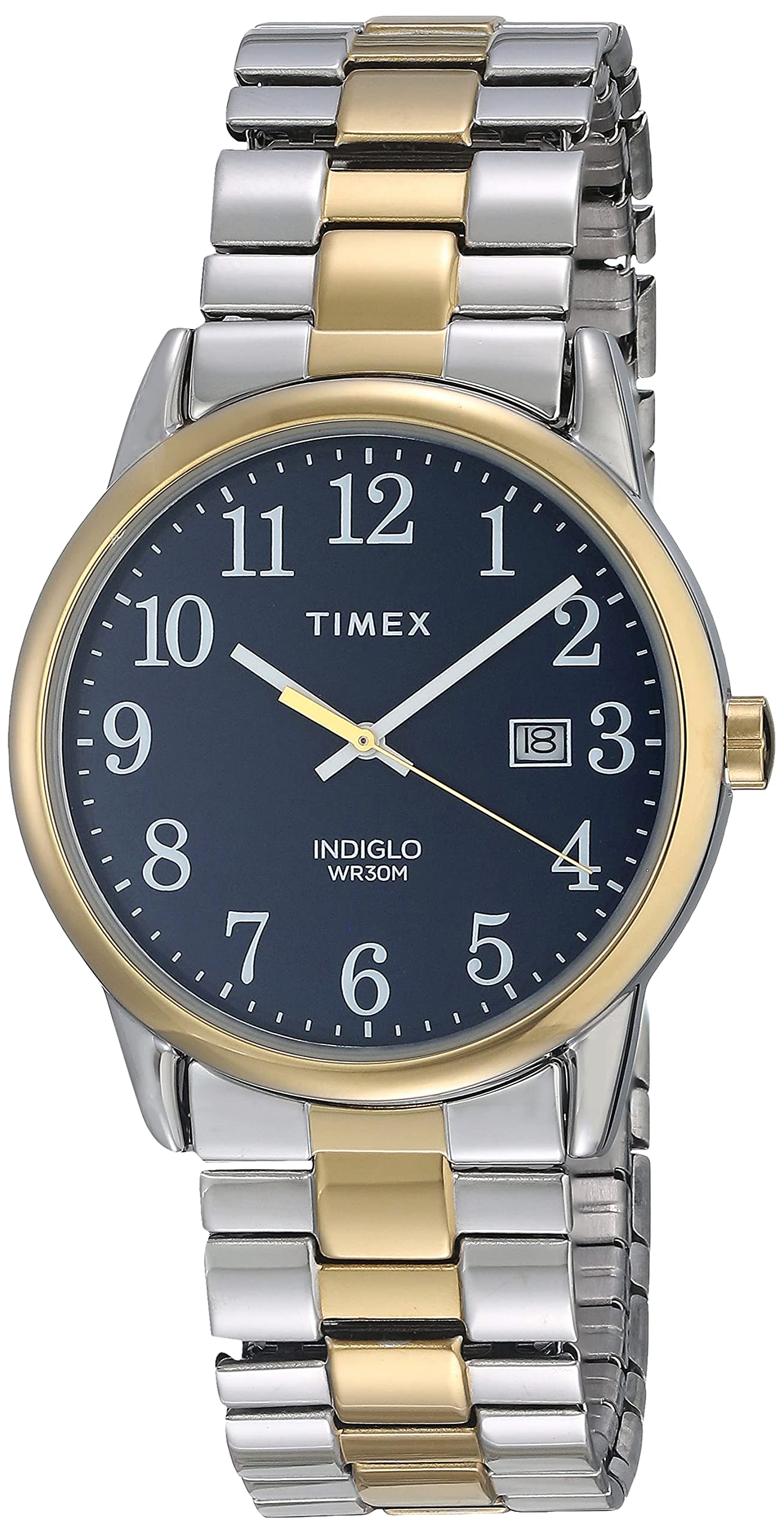 Timex Easy Reader Date Expansion Band 38mm Watch - Classic Casual & Dress Watch for Men & Women | Perfect for Office, Everyday Wear & Special Occasions
