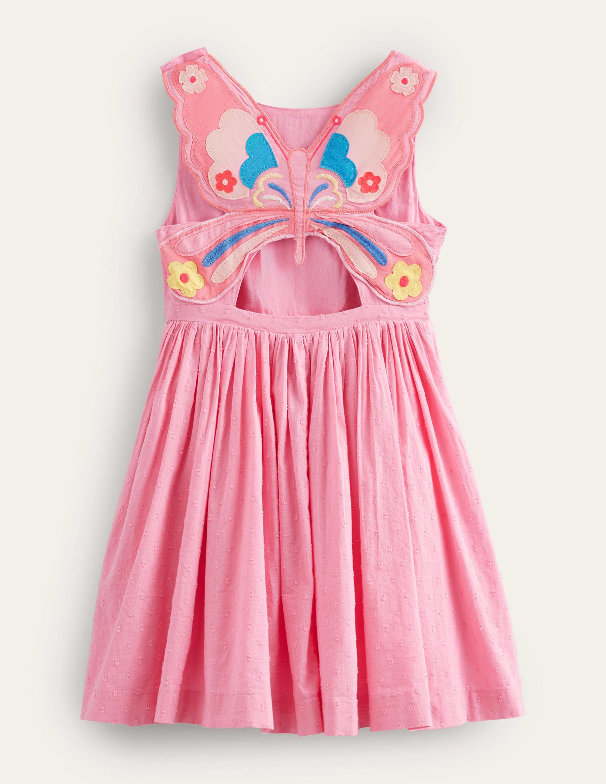 Appliqué Back Dress in Pink Lemonade - Floral Embroidered Summer Dress for Women - Perfect for Beach Vacations, Parties & Date Nights