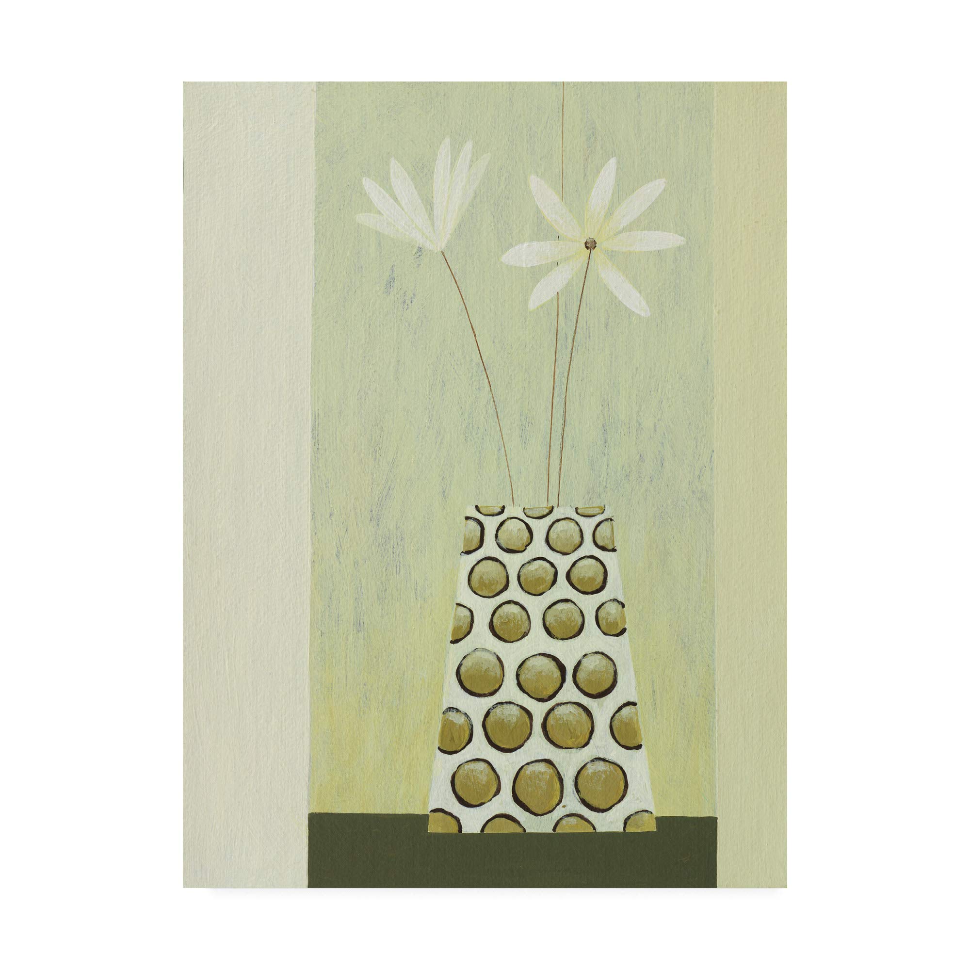 Pablo Esteban Flowers in a Beveled Vase Art Print - 24x32 Inch Floral Wall Decor - Premium Trademark Fine Art for Living Room, Bedroom & Office