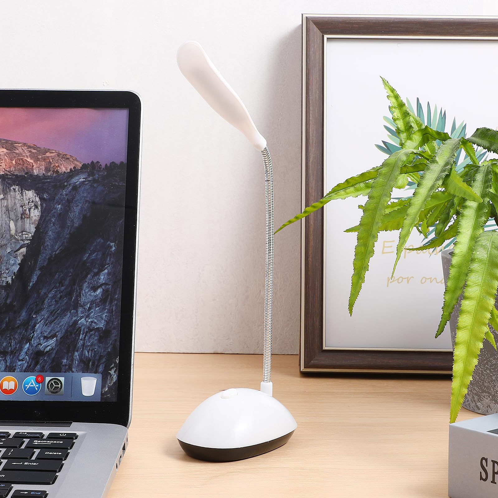 Uonlytech Portable LED Desk Lamp - Flexible Eye-Caring Table Lamp with Battery Operation for Dorm, Study, Office & Bedroom | Perfect for Reading, Night Use & Workspace Lighting