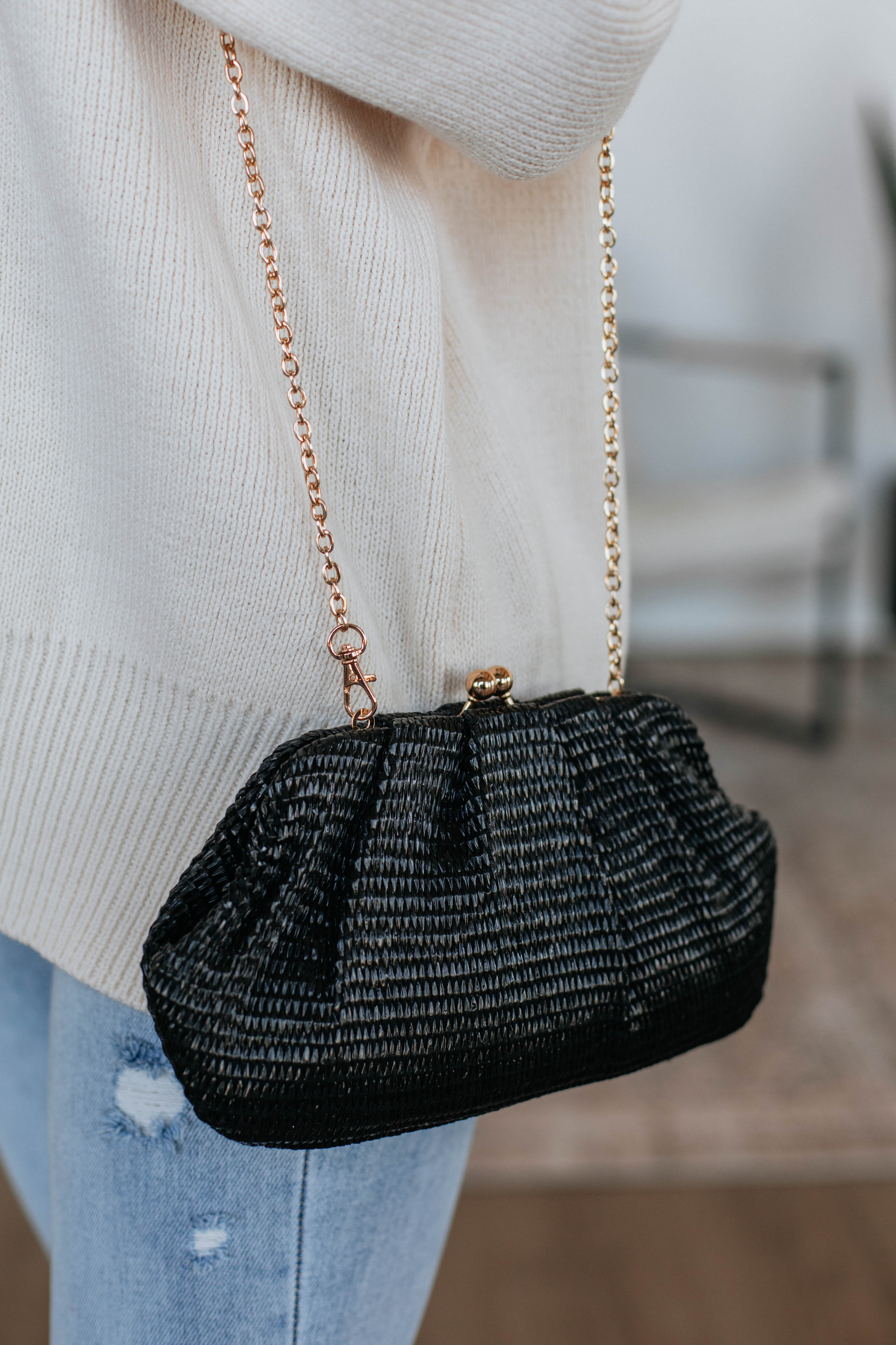 Fayette Clutch Bag for Women - Elegant Black Evening Purse for Parties, Weddings & Special Occasions