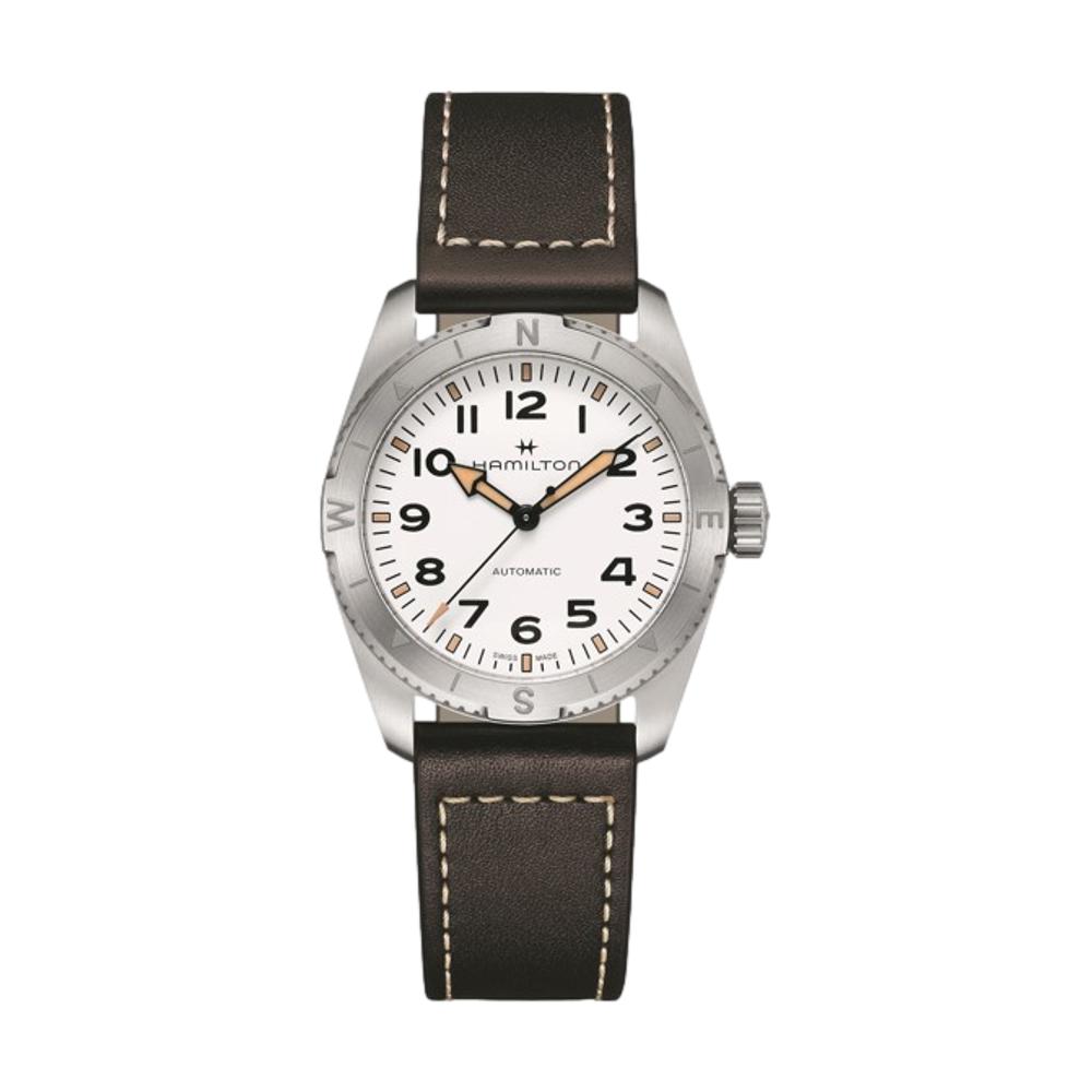 Khaki Expedition 37mm Men's Watch with White Dial and Strap - Perfect for Outdoor Adventures & Casual Wear