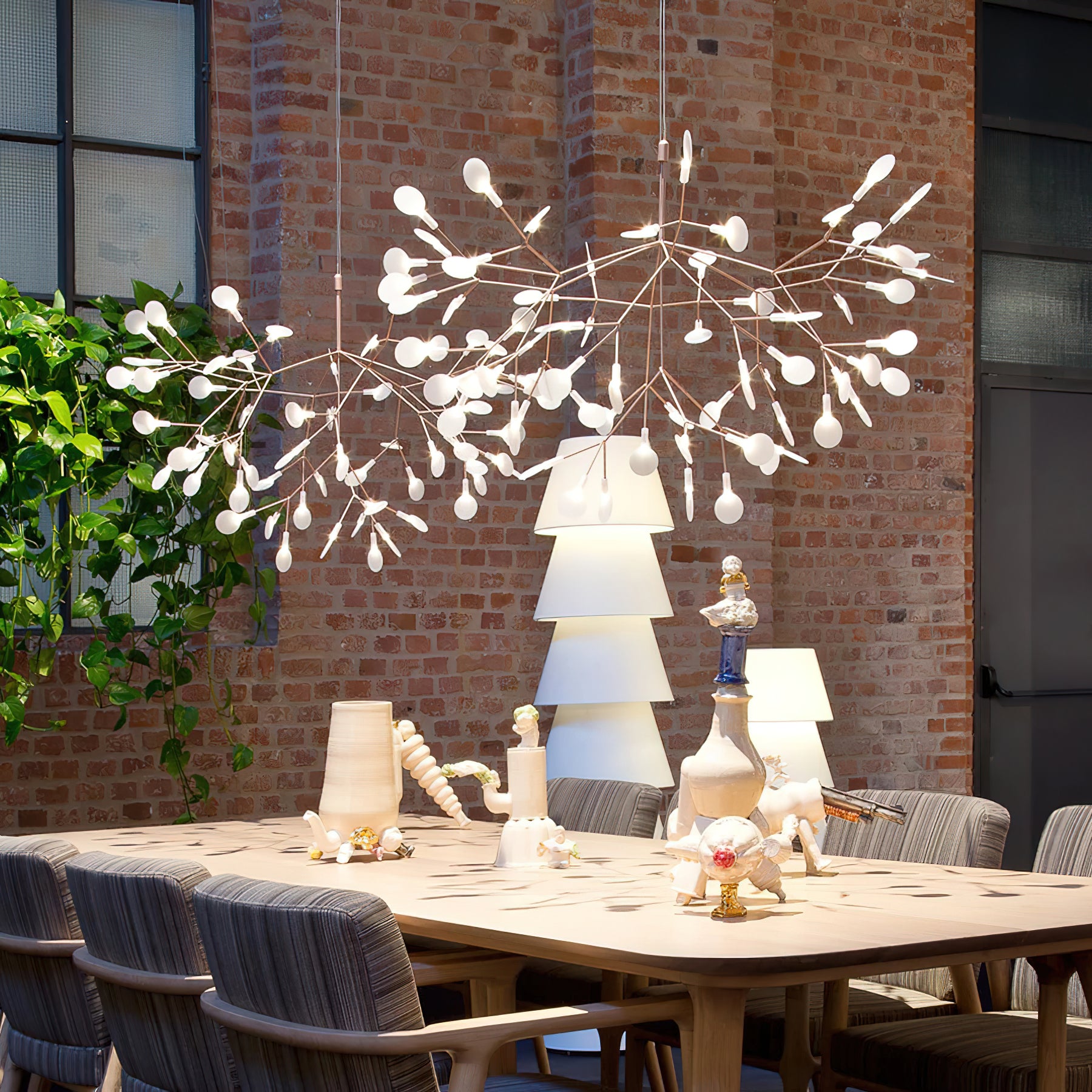 Elegant Firefly LED Chandelier - Modern Crystal Ceiling Light Fixture for Dining Room, Bedroom, Living Room Decor - Energy Saving Dimmable Hanging Light for Home & Office Lighting