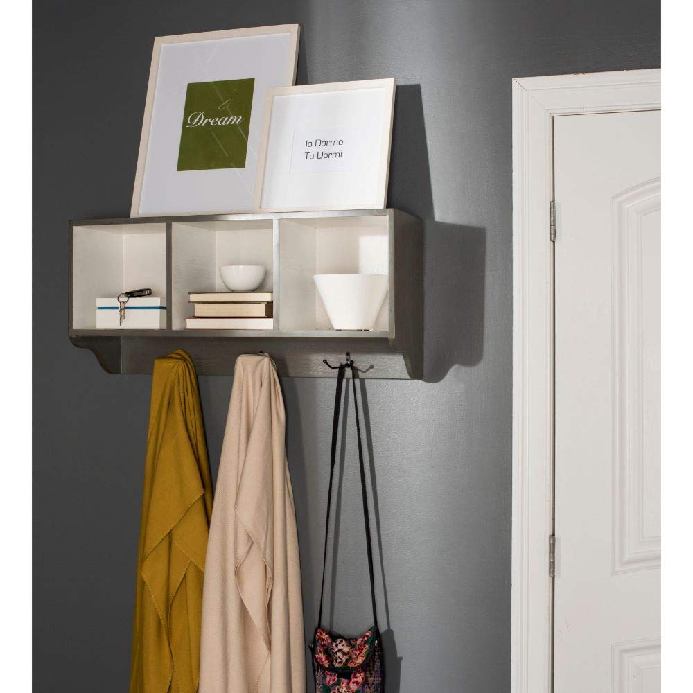Safavieh American Homes Collection Alice Shady White Wall Shelf - Decorative Floating Shelf for Living Room, Bedroom & Bathroom Storage