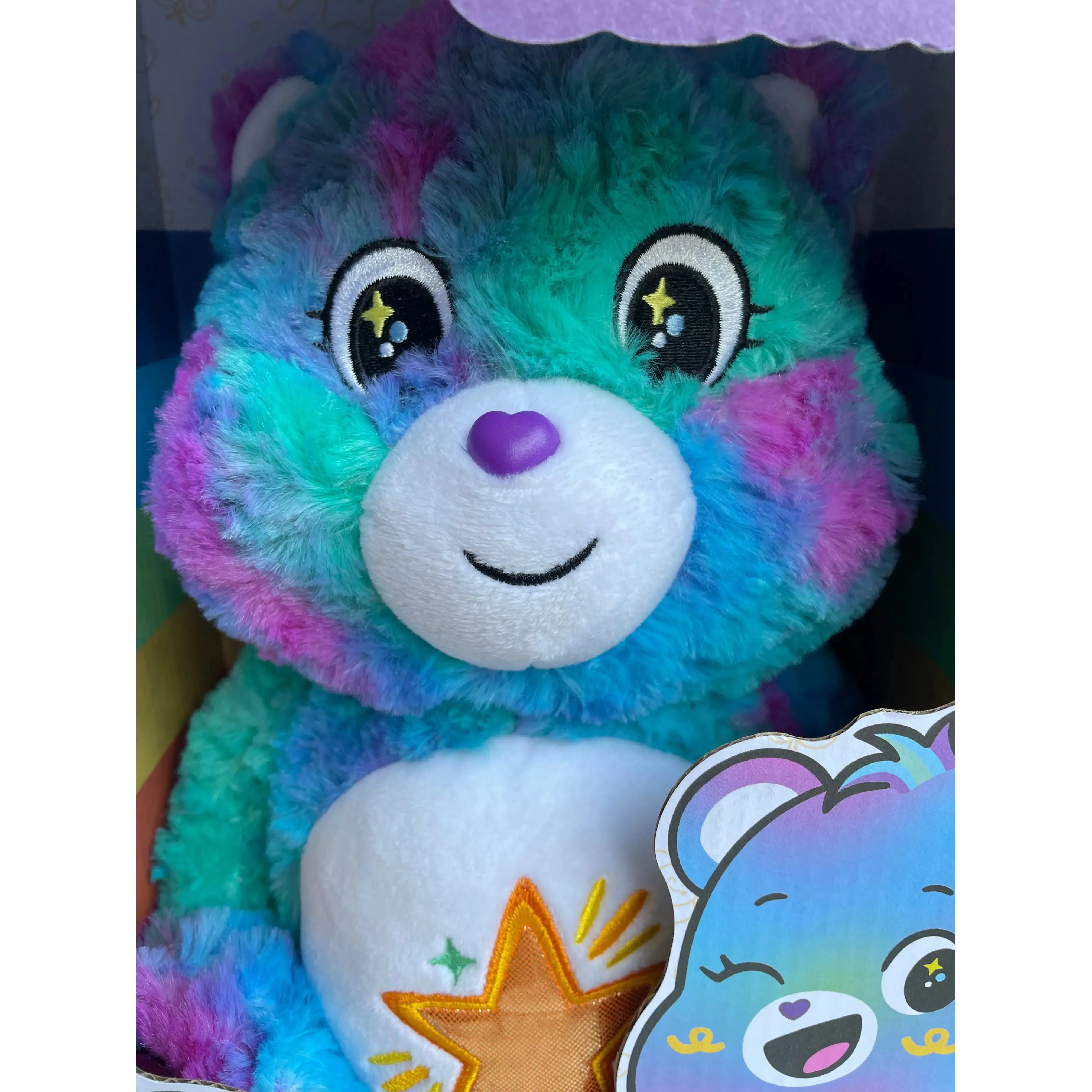 Care Bears 35cm Medium Plush Stuffed Animal - Good Wishes Bear Cute Soft Toy for Kids, Birthday Gifts & Nursery Decor