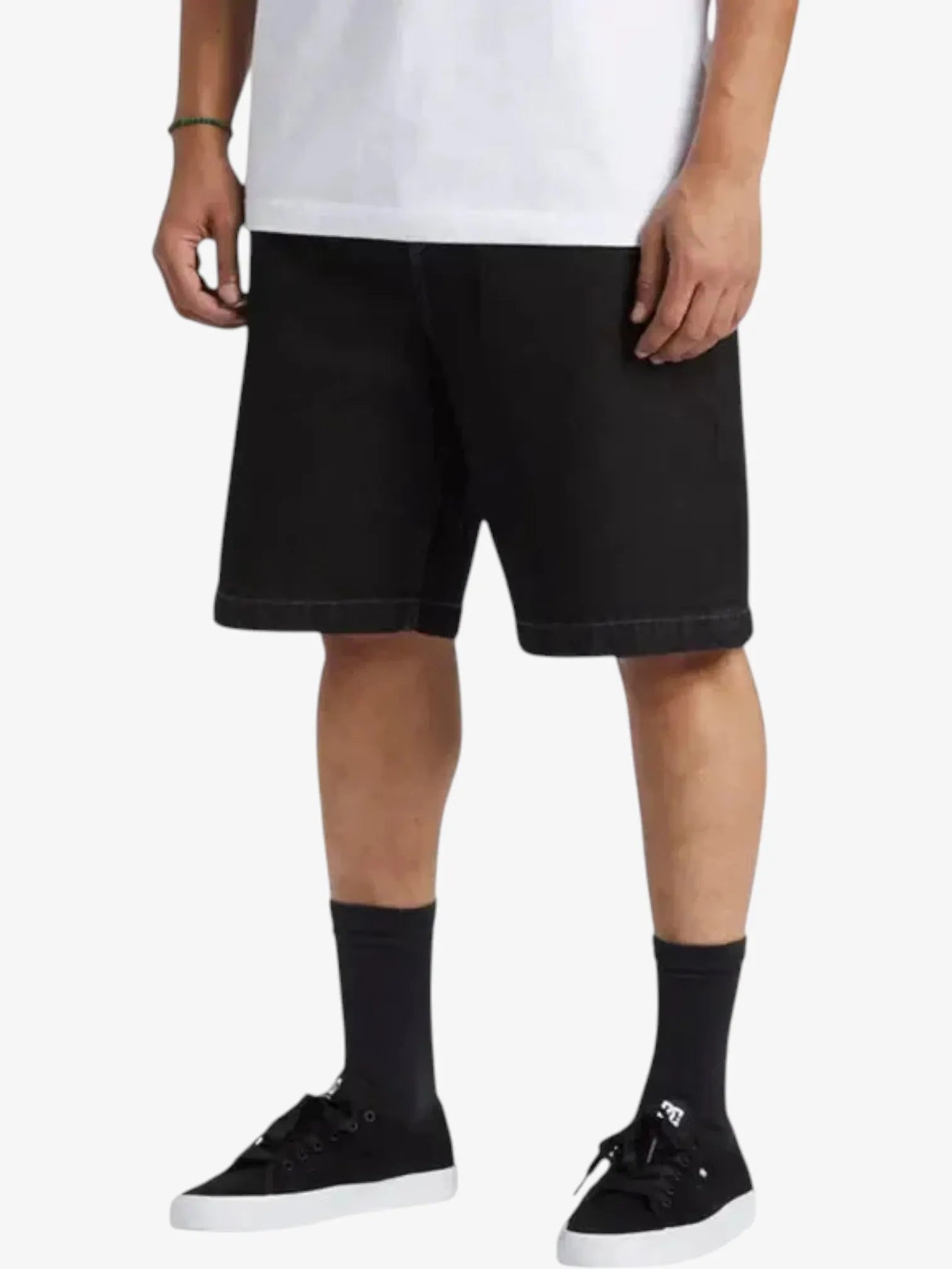 Bermuda DC Baggy Denim Shorts for Men - Black Distressed Jeans Shorts | Comfortable Casual Streetwear for Summer Outfits & Beach Style