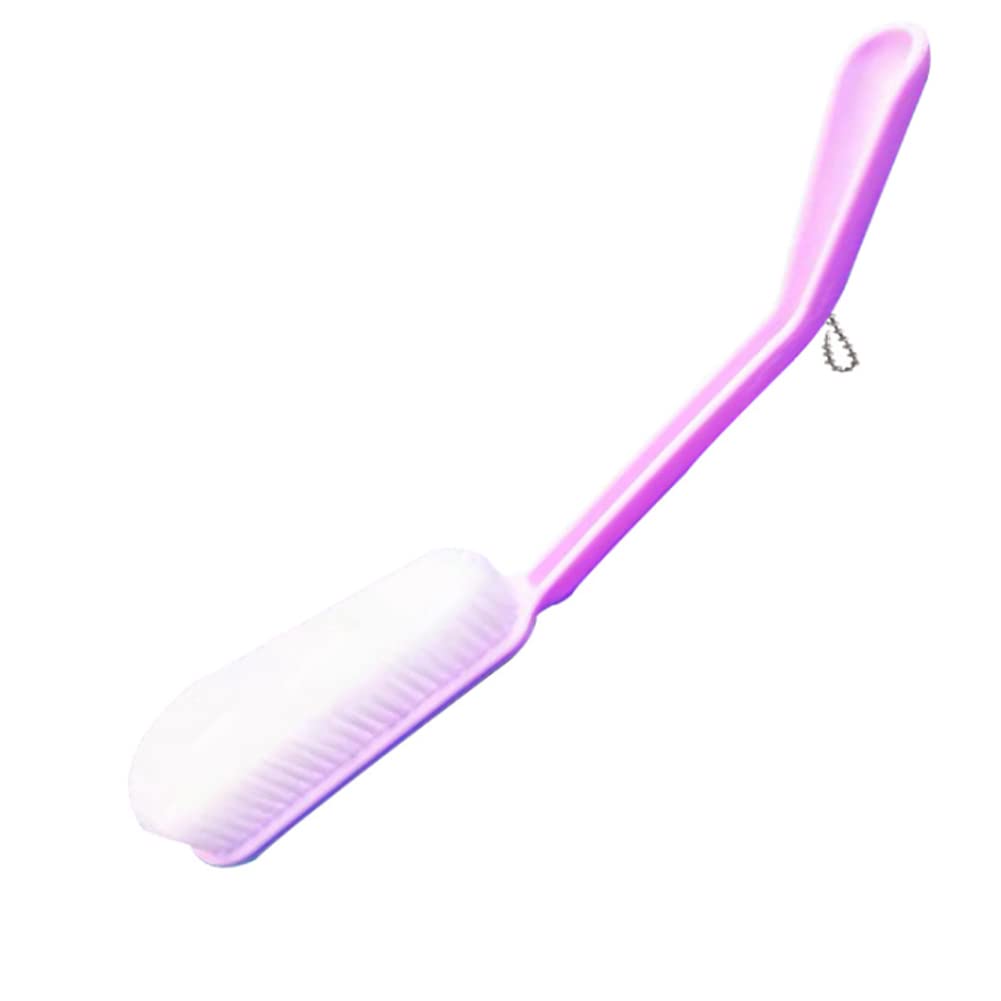 Soft Shower Back Scrubber with Long Handle - Exfoliating Bath Body Brush for Men & Women | Non-Slip Grip, Ergonomic Design | Perfect for Deep Cleansing, Dead Skin Removal & Relaxing Massage | Ideal for Shower, Spa & Home Bathroom Use (Pink)