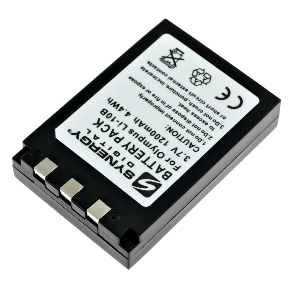 Synergy Digital Replacement Camera Batteries - 5 Pack for Olympus LI10, LI-10B, DDLI-10B, LI-11B, LI-12B - 3.7V 1090mAh Li-ion Battery - Perfect for Travel Photography & Backup Power