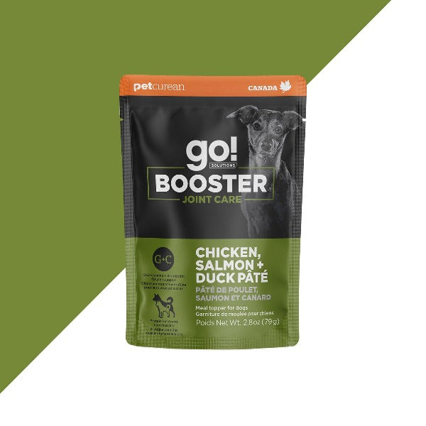Go! Solutions Booster Joint Care Chicken, Salmon & Duck Pate Dog Food Topper - Supports Mobility & Joint Health - Perfect for Senior Dogs & Active Pets