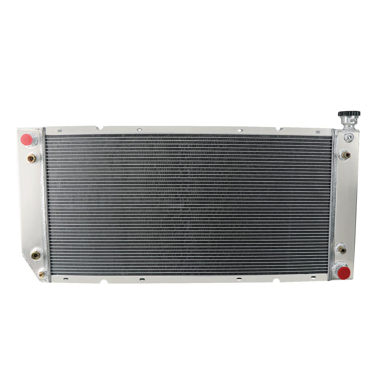 1988-2000 Chevy GMC C/K 1500 2500 3500 Suburban Blazer Tahoe Yukon Cadillac 3 Row Aluminum Radiator with Fan Relay Kit - High Performance Cooling for Heavy Duty Trucks & SUVs - Perfect for Off-Roading, Towing & Extreme Weather Conditions