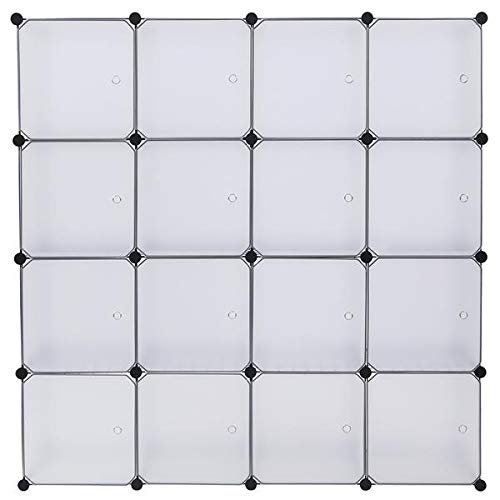 16-Cube Storage Shelf Organizer - White Bookcase, Bookshelf, Closet & Toy Cabinet - Fast 3-7 Day Delivery - Perfect for Home, Office & Kids Room Organization