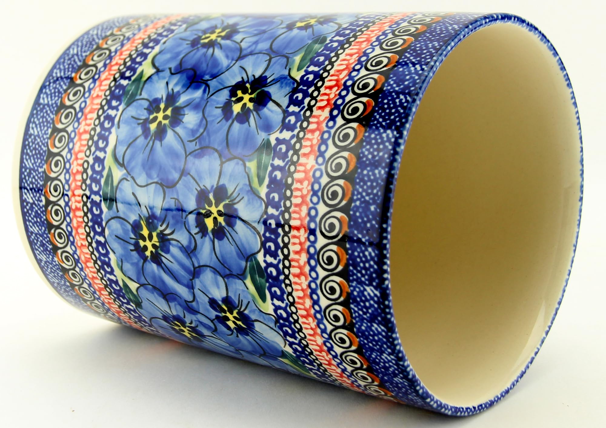 Authentic Polish Pottery Boleslawiec Ceramic Kitchen Utensil Holder - 7