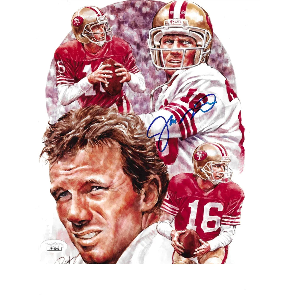 Joe Montana Autographed San Francisco 49ers 8x10 Color Photo with JSA COA - Signed Memorabilia for Football Fans, Collectors & Man Cave Decor