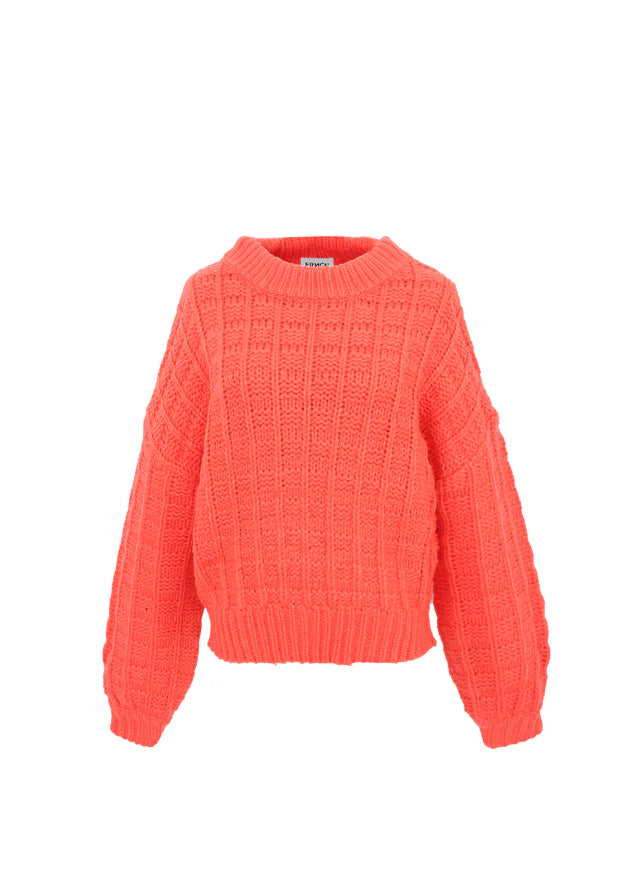 Chjara Women's Coral Knit Jumper - Soft & Stylish Sweater for Casual Wear, Office & Fall Outfits