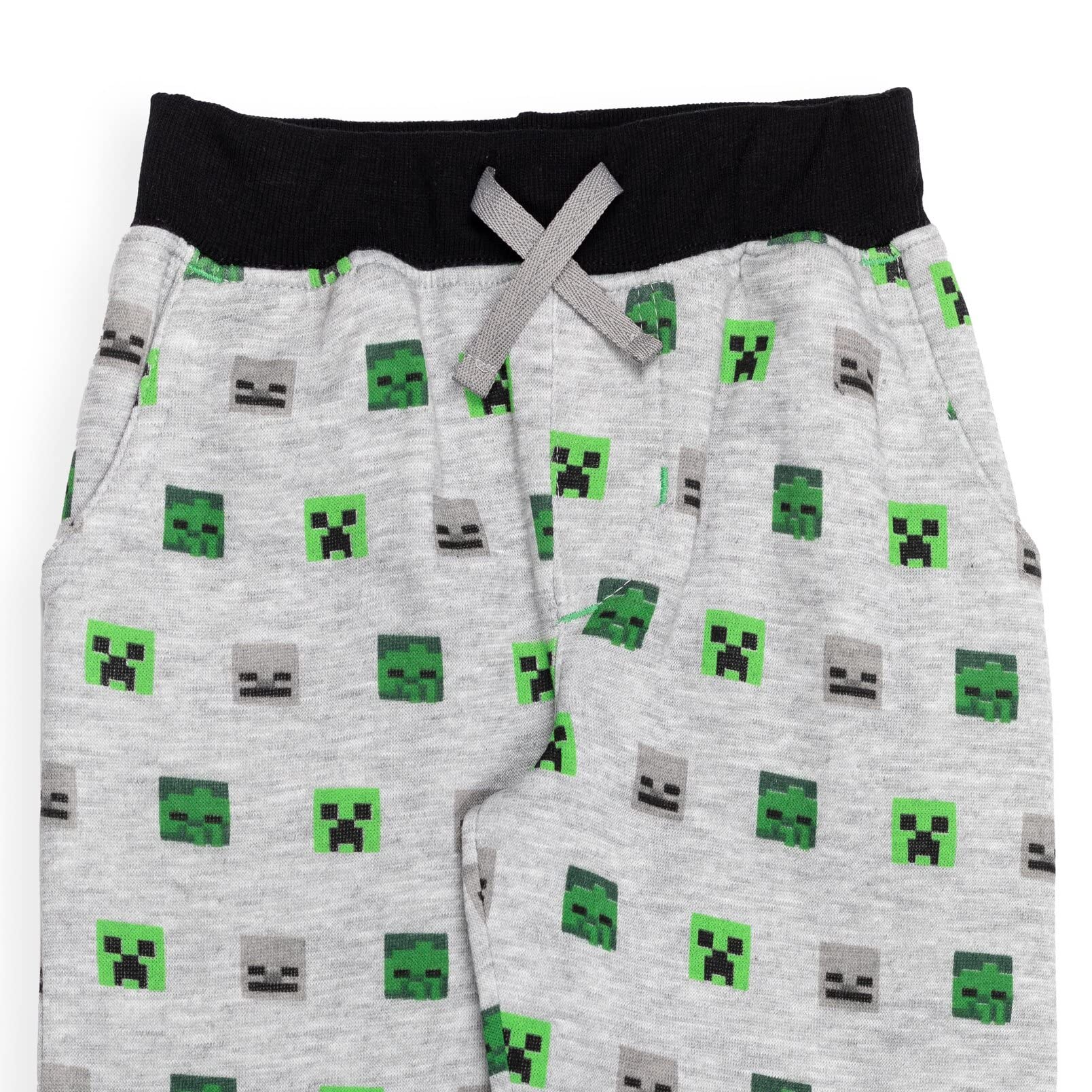 Minecraft Fleece Jogger Pants for Kids - 2 Pack Warm & Comfortable Pajama Bottoms for Boys & Girls - Perfect for Sleepovers, Gaming & Winter Lounging