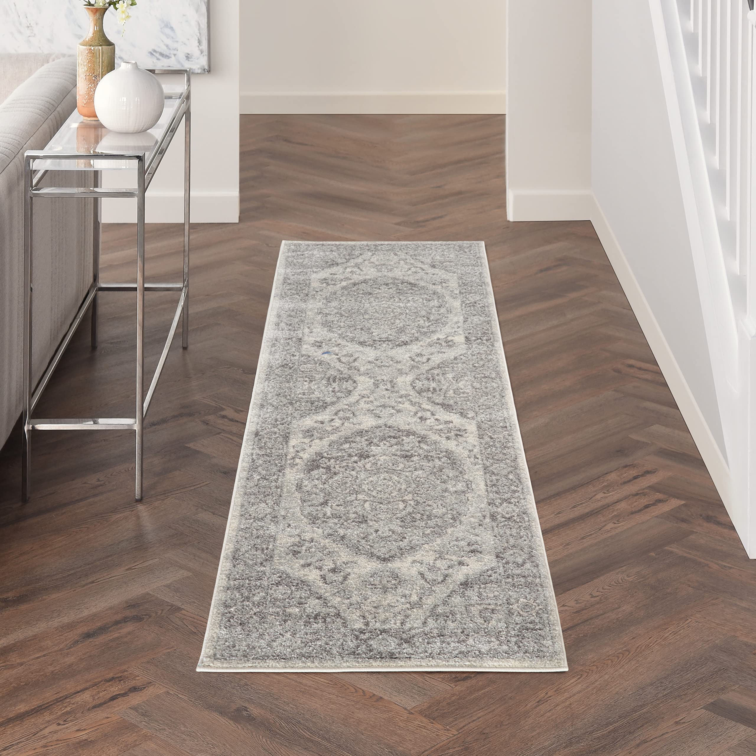 Nourison Tranquil Traditional Ivory/Grey 2'3