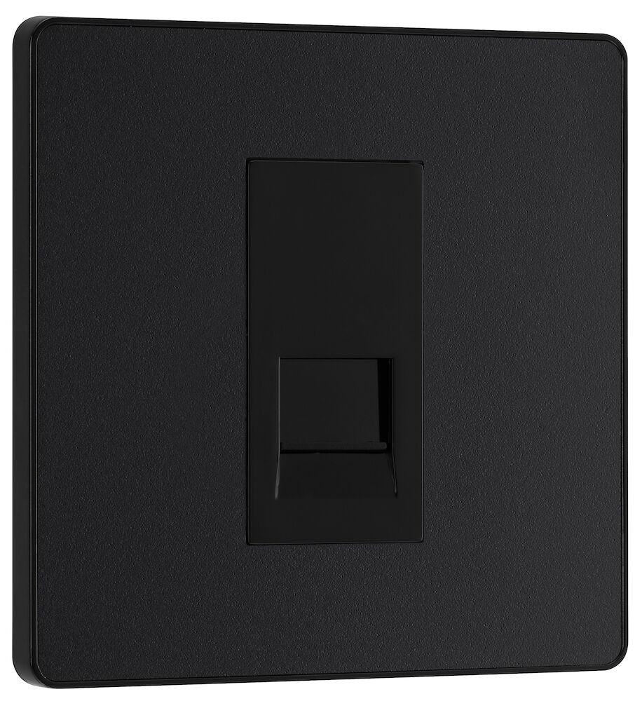 BG Evolve Matt Black Master Telephone Socket PCDMBBTM1B - High-Quality Telephone Jack for Home & Office Connectivity