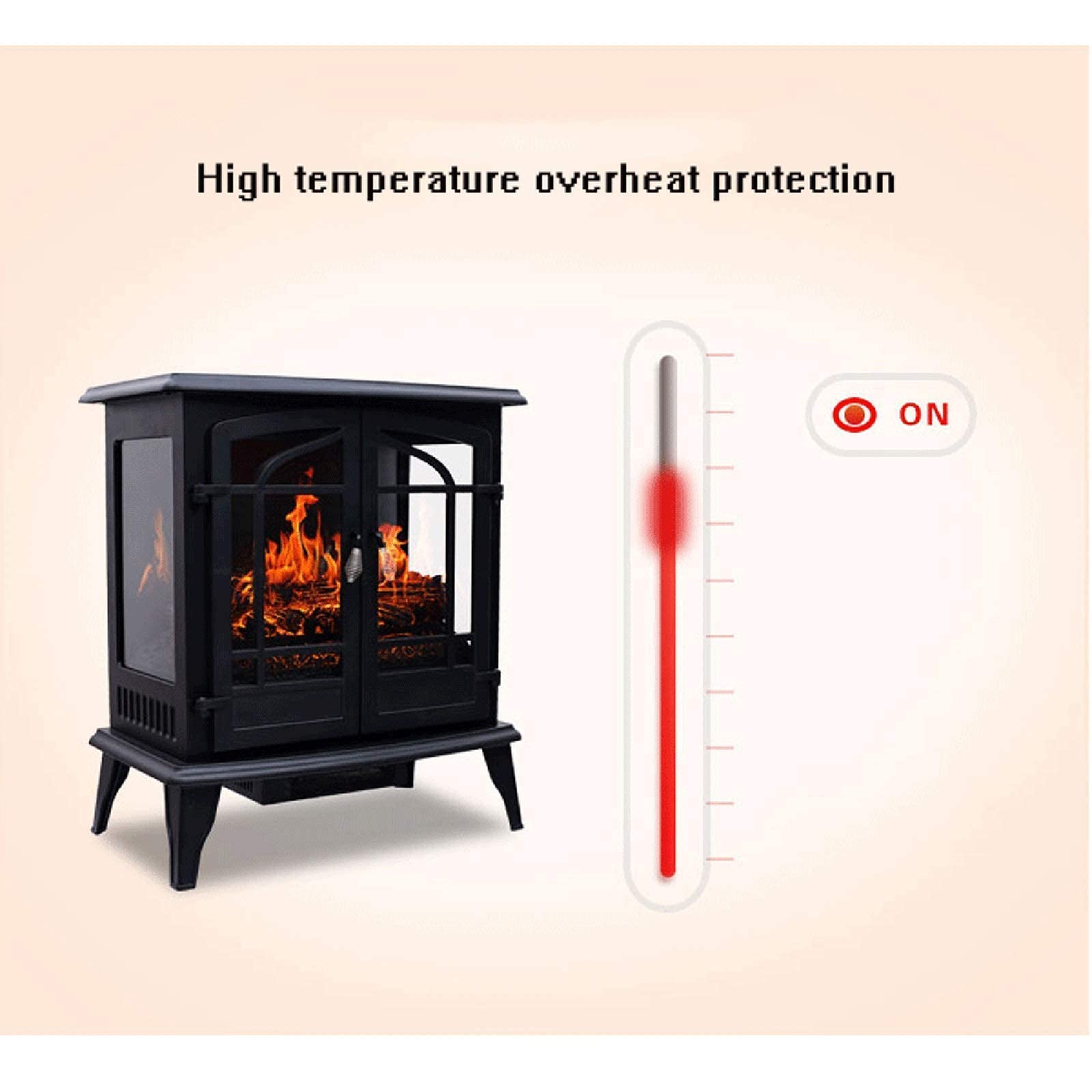 Wall-Mounted Electric Fireplace Heater with Adjustable Brightness & Temperature - Realistic Flame Effects & Overheat Protection - Perfect for Living Room, Bedroom & Office Warming Decor