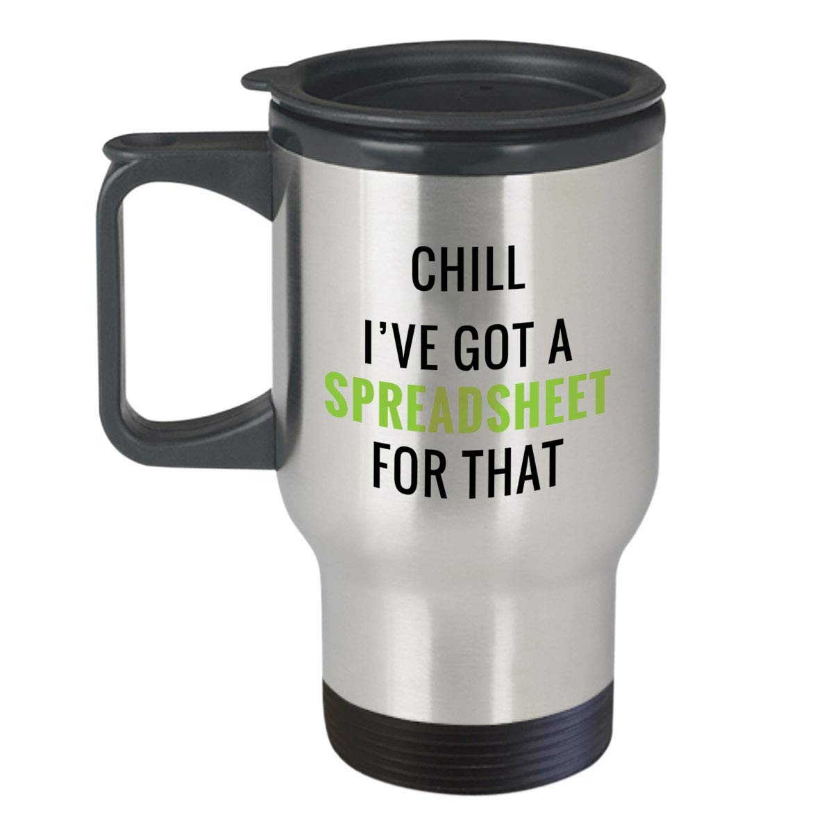 Insulated Travel Coffee Mug for Accountants & Bookkeepers - Spreadsheet Design CPA Office Gift - Perfect for Commuting, Office Use & Corporate Gifts