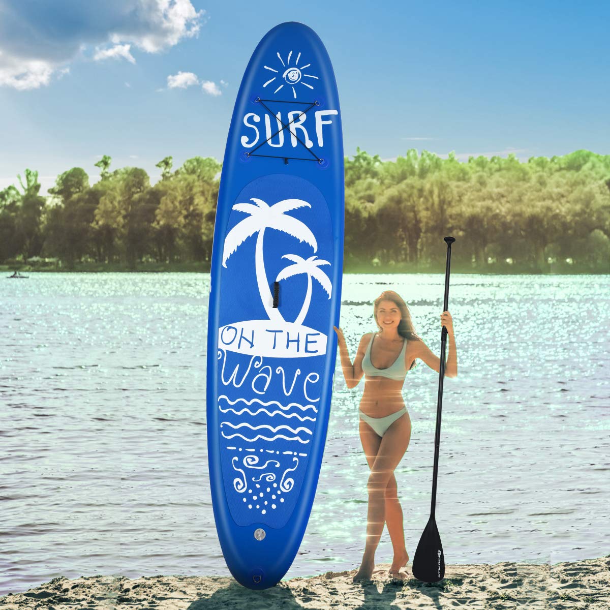GYMAX Inflatable Stand Up Paddle Board 9.8'/10'/11' x 6