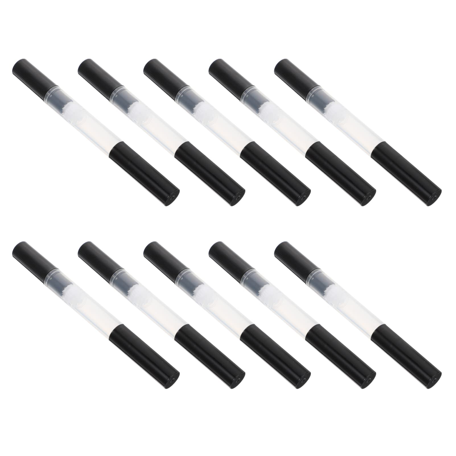 FOMIYES 10pcs Transparent Nail Polish Twist Pens - Empty Cuticle Oil & Lipstick Brush Set for Manicure, DIY Nail Art, Makeup Application | Perfect for Salon Professionals & Home Beauty Care